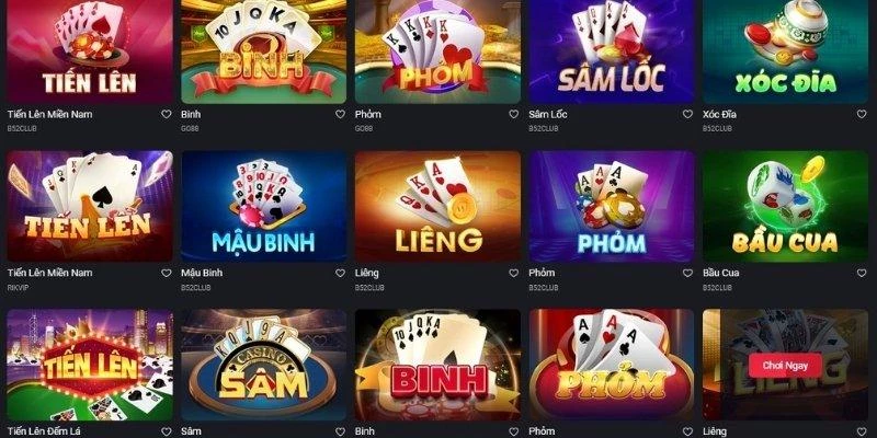 Tuyển tập game bài Vin777 chất lượng cao
